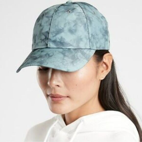 Athleta Accessories - Athleta Kinetic Printed Baseball Cap Women's One Size Adjustable Riptide Grey